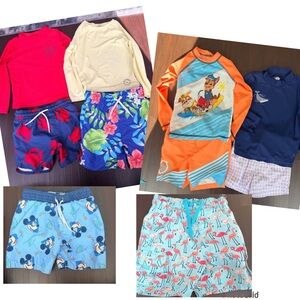 Kids Swim Set with Dinosaur and Cartoon Prints